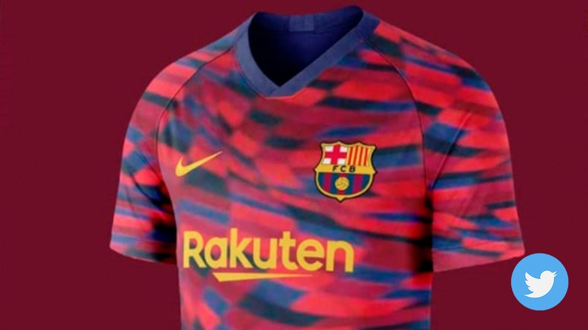 barcelona pre match shirt
