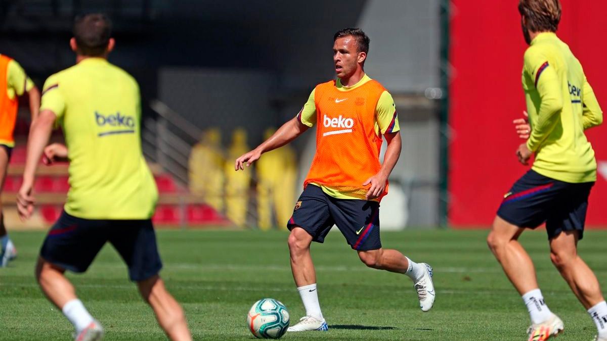 Arthur in a training session of Barça | FCB