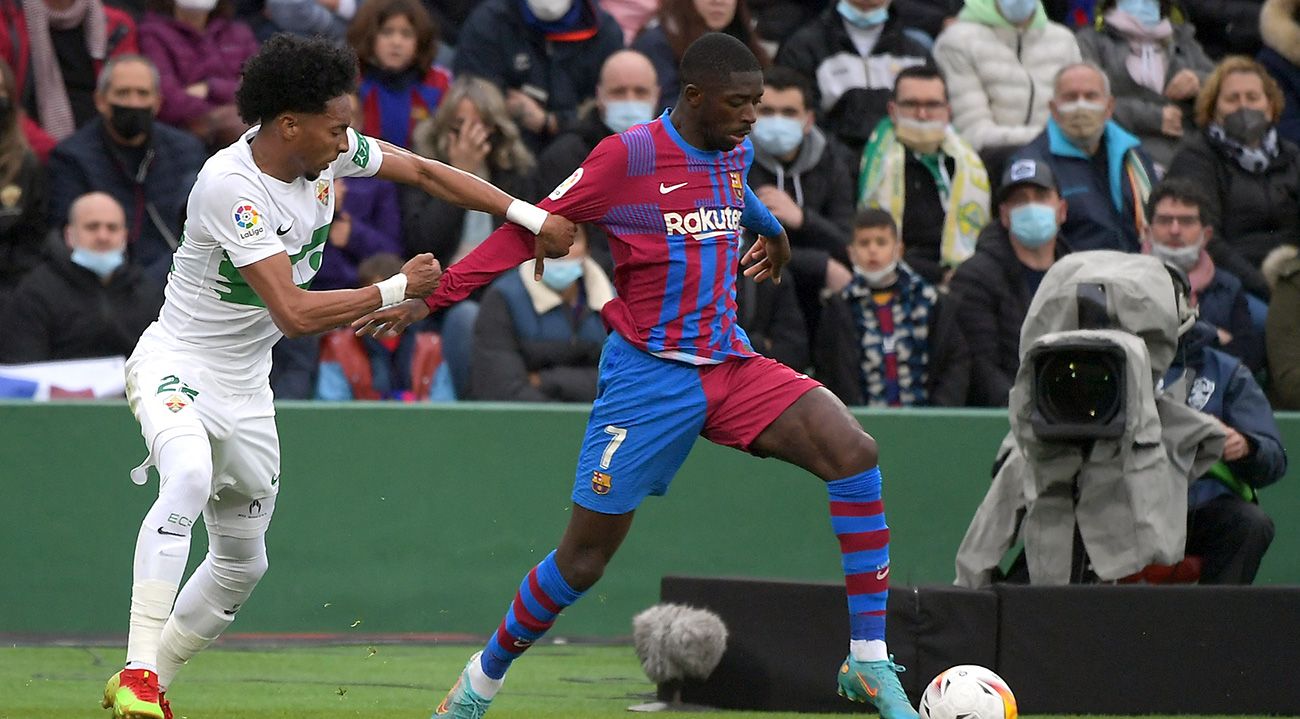 Ousmane Dembele en el Elche-Barcelona