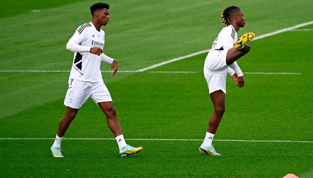 Tchouameni Camavinga entrenamiento