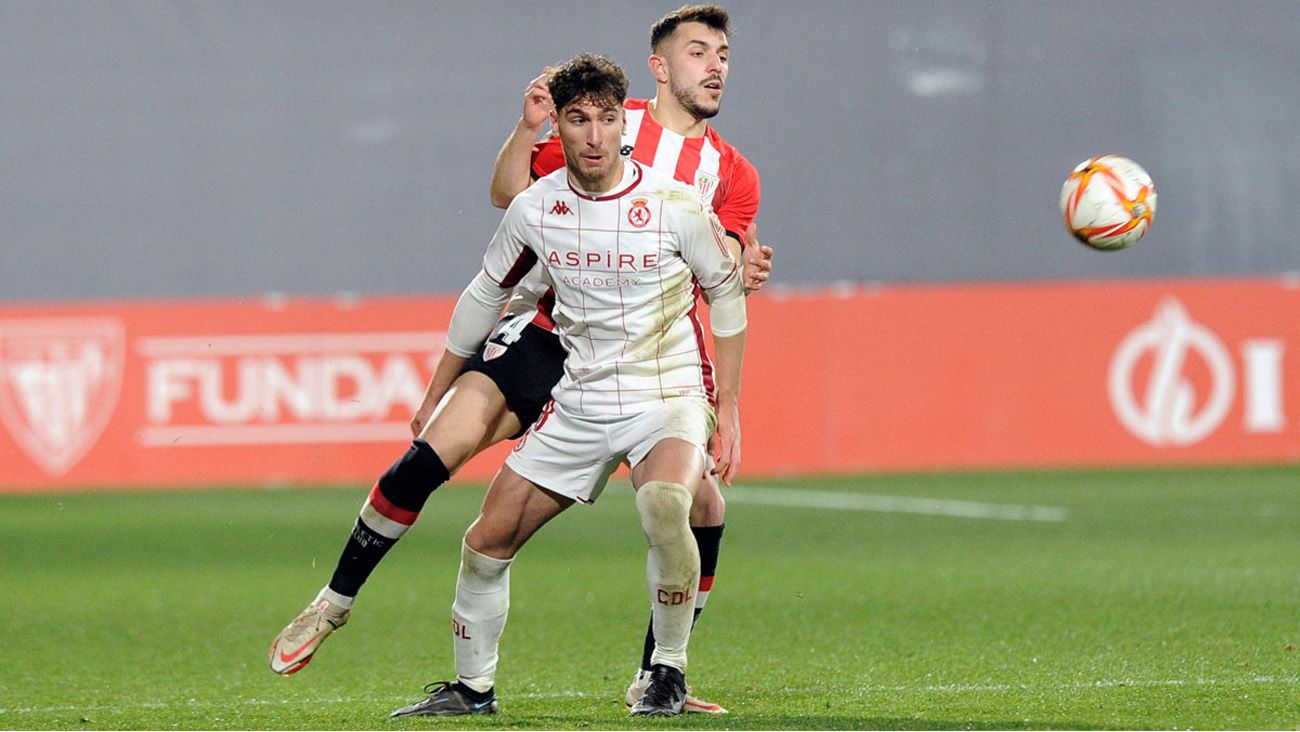 Diego Percán in a match with the Cultural and Sports Leonesa