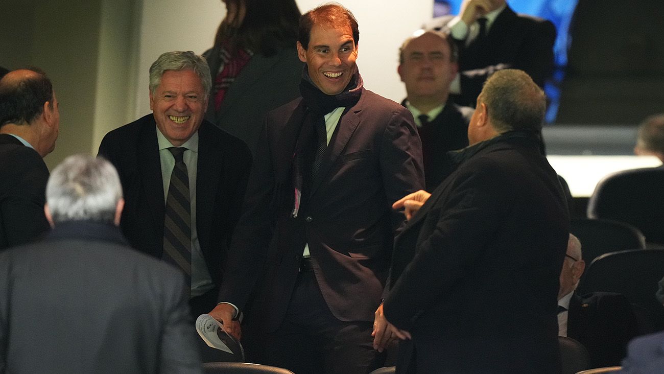 Rafael Nadal in the Santiago Bernabéu box