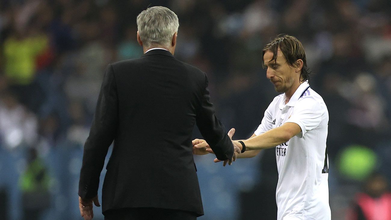 Ancelotti Modric partido