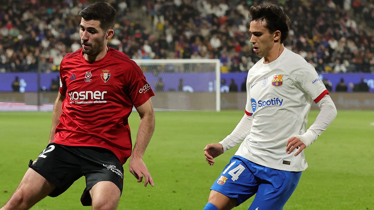 Joao Félix en el Barça-Osasuna de Supercopa