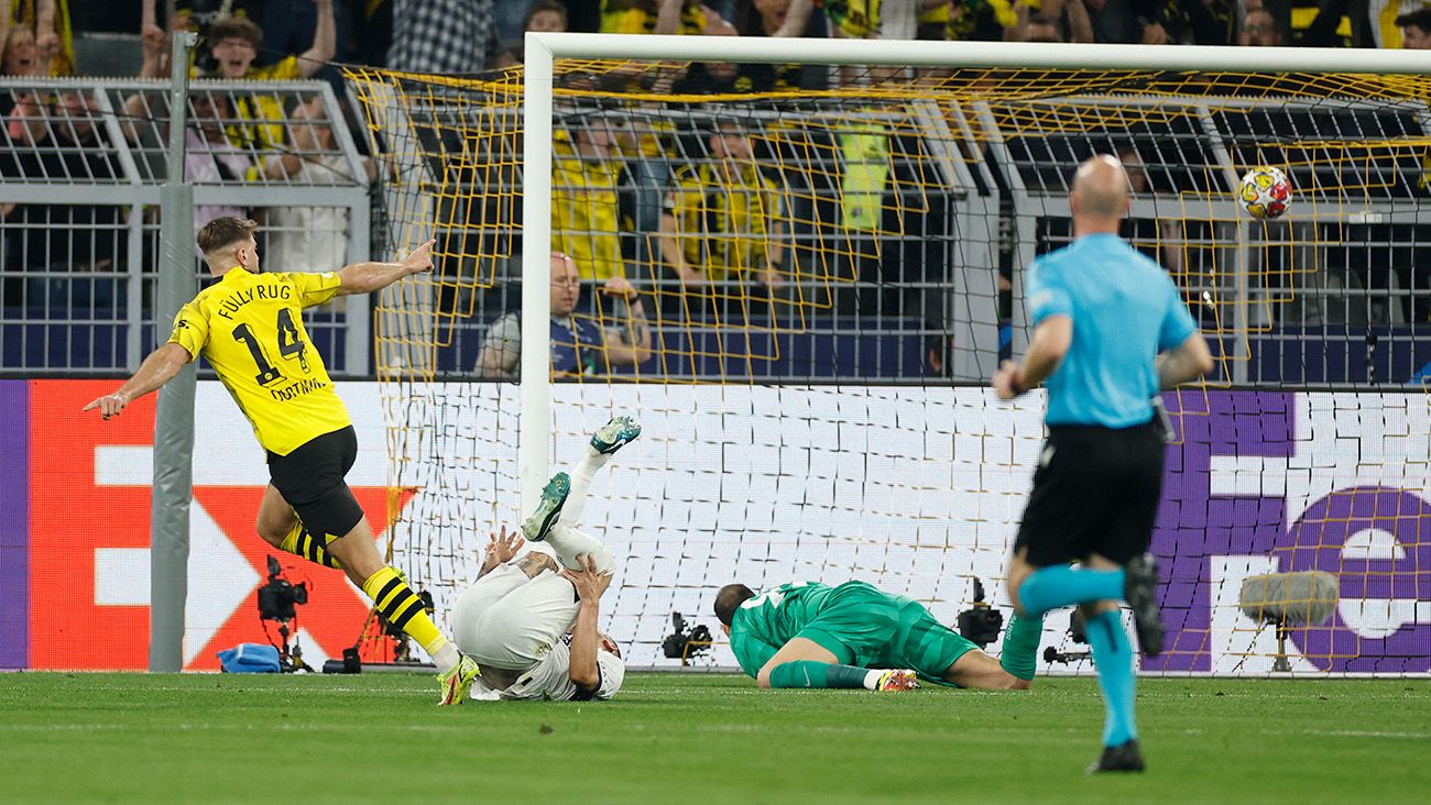 Niclas Füllkrug scored the winning goal for Dortmund against PSG (1-0)