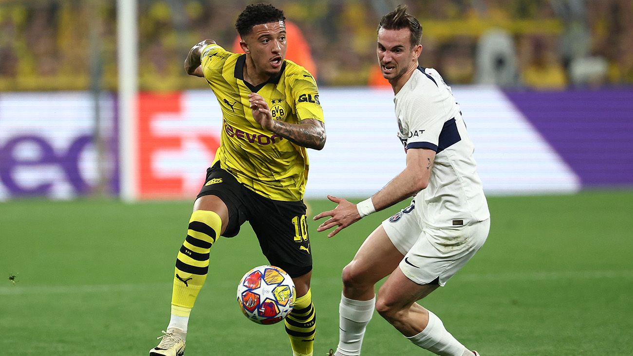 Jadon Sancho during Dortmund-PSG (1-0)