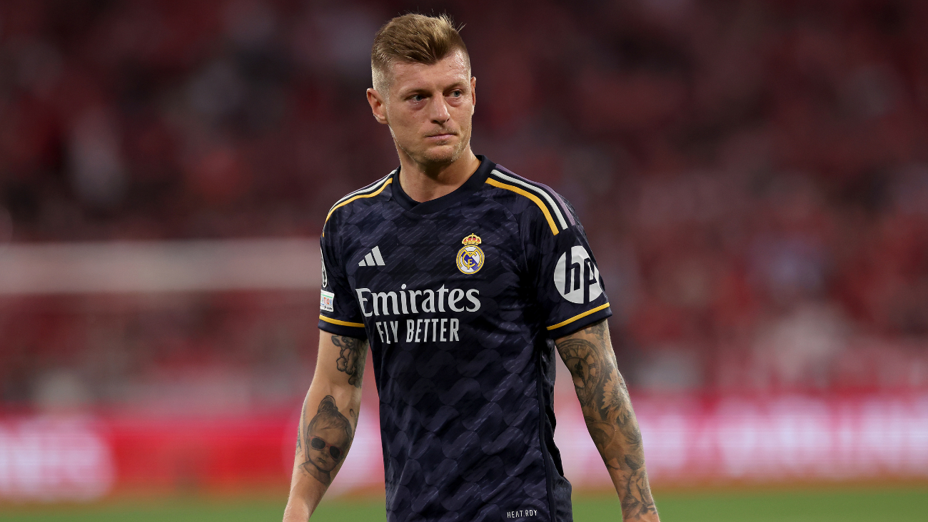 Toni Kroos en el duelo entre el Real Madrid y el Bayern Múnich en la UEFA Champions League