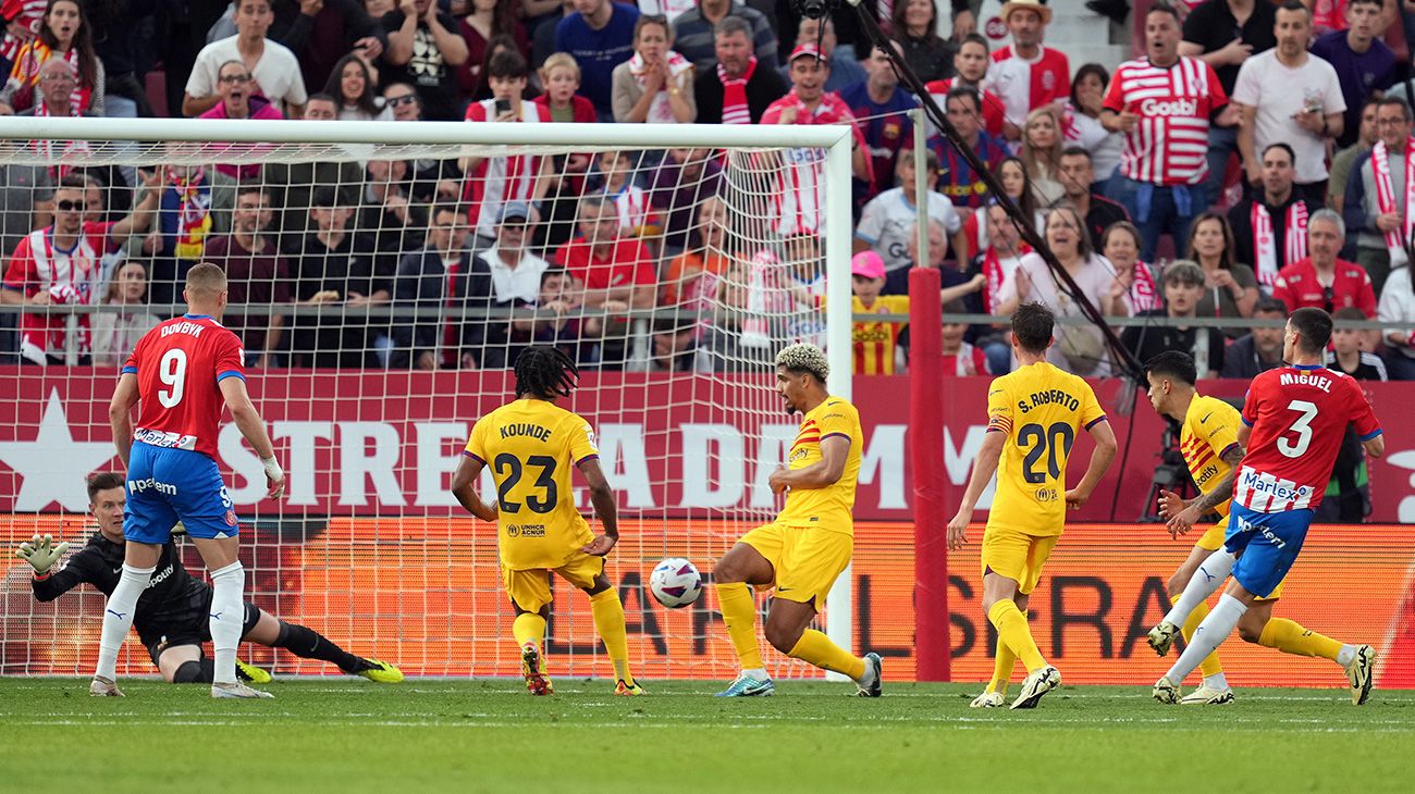 Jugadores del FC Barcelona en la derrota ante el Girona