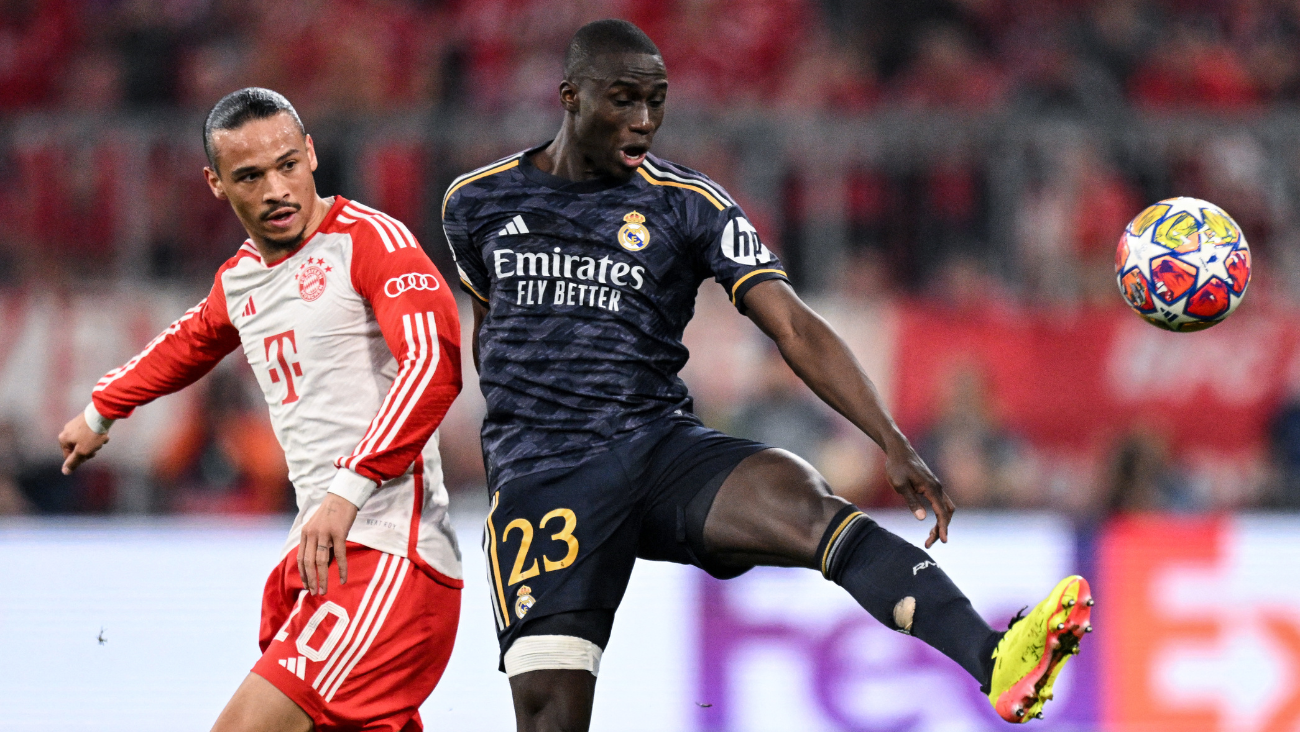 Ferland Mendy en el duelo entre el Real Madrid y el Bayern Múnich en la UEFA Champions League