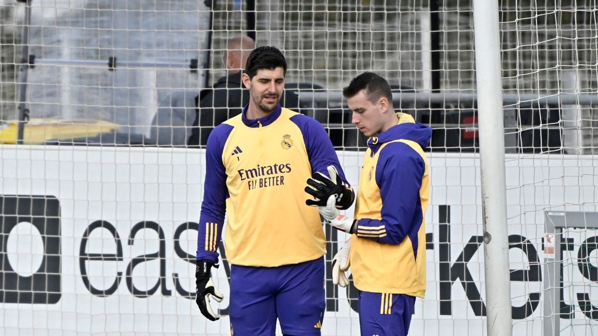 Andriy Lunin y Thibaut Courtois, porteros del Real Madrid