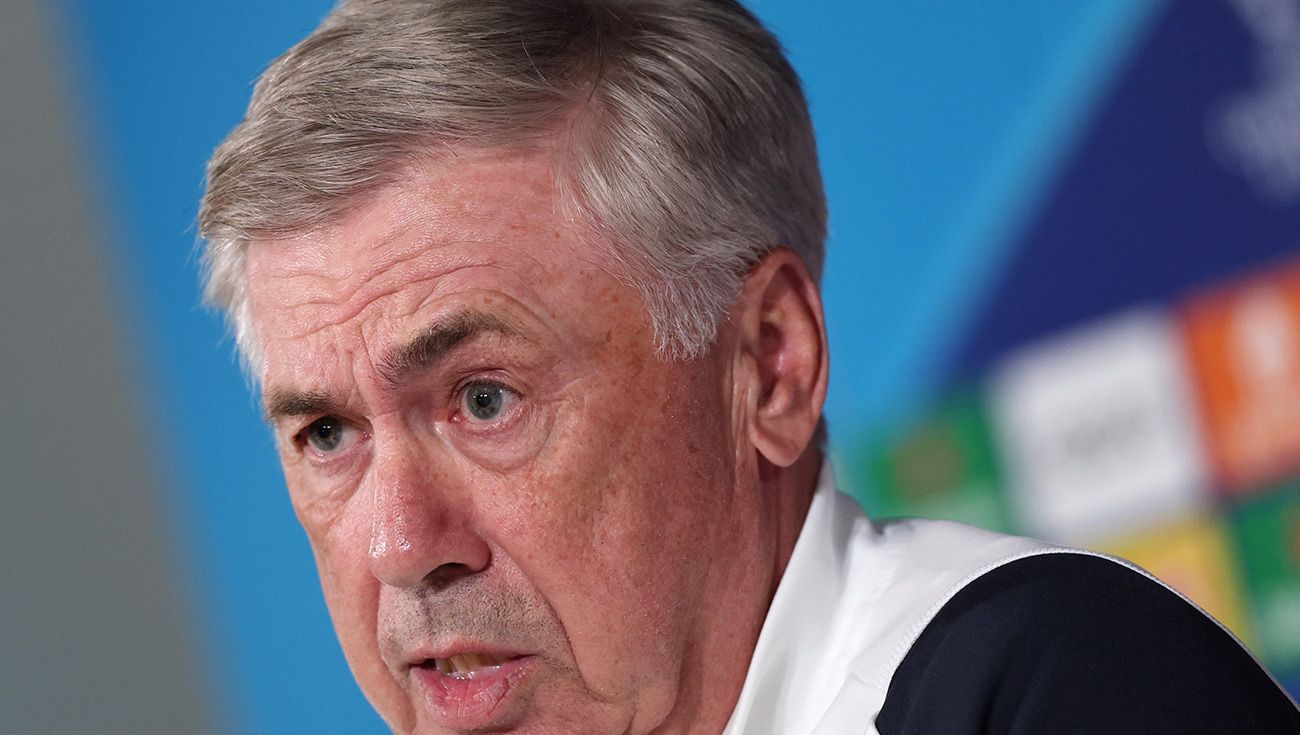 Carlo Ancelotti durante una rueda de prnesa