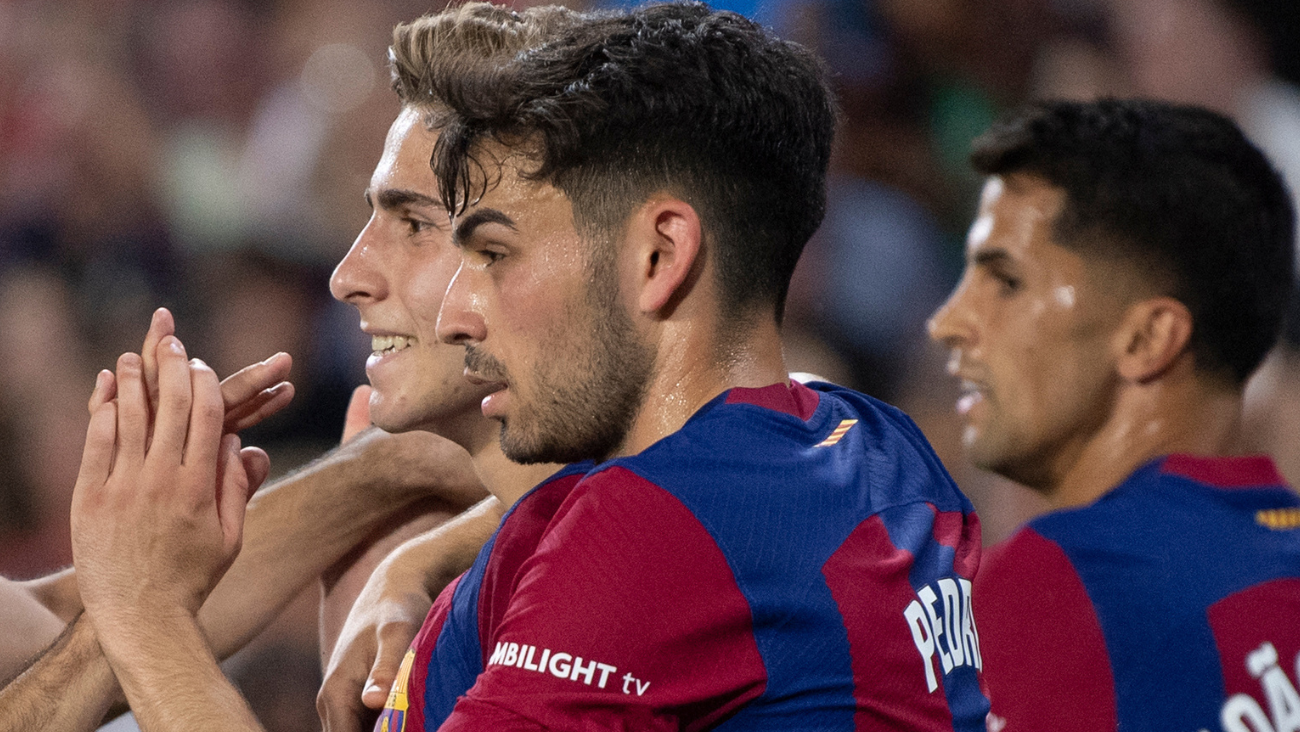 Pedri González en el duelo entre el FC Barcelona y el Sevilla FC en LaLiga EA Sports