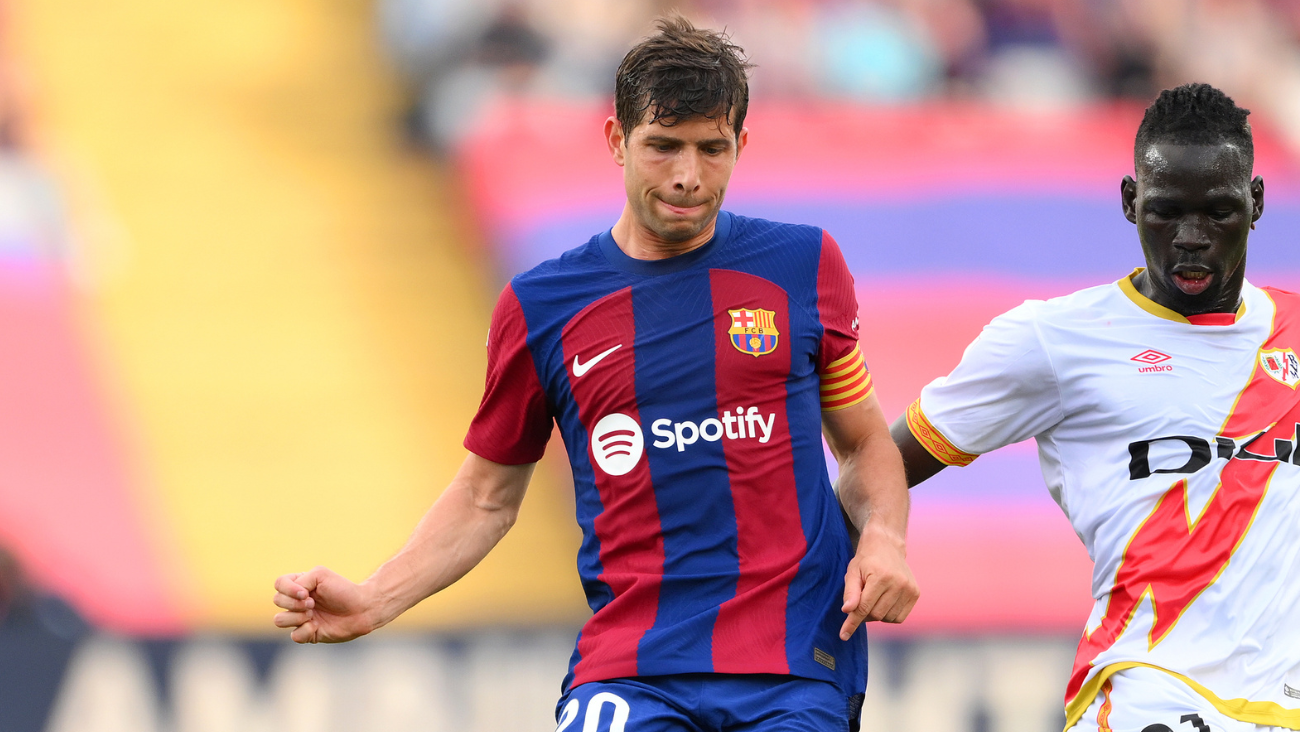 Sergi Roberto en el duelo entre el FC Barcelona y el Rayo Vallecano en LaLiga EA Sports