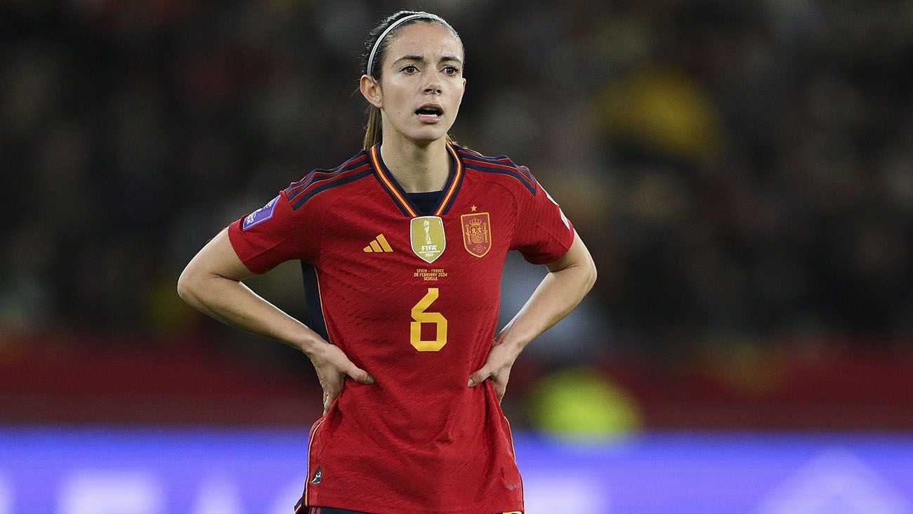 Aitana Bonmatí in a match with the Spanish National Team