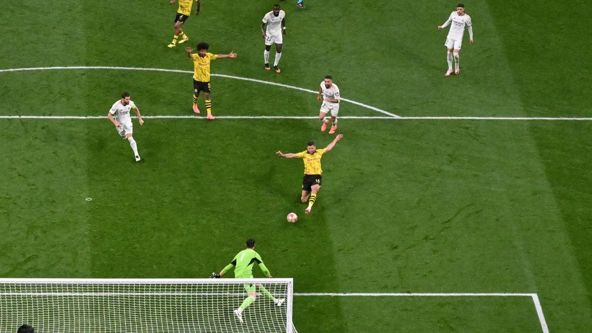 Una de las ocasiones más claras del Dortmund contra el Real Madrid