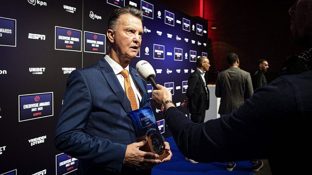 Louis van Gaal durante un evento en los Países Bajos