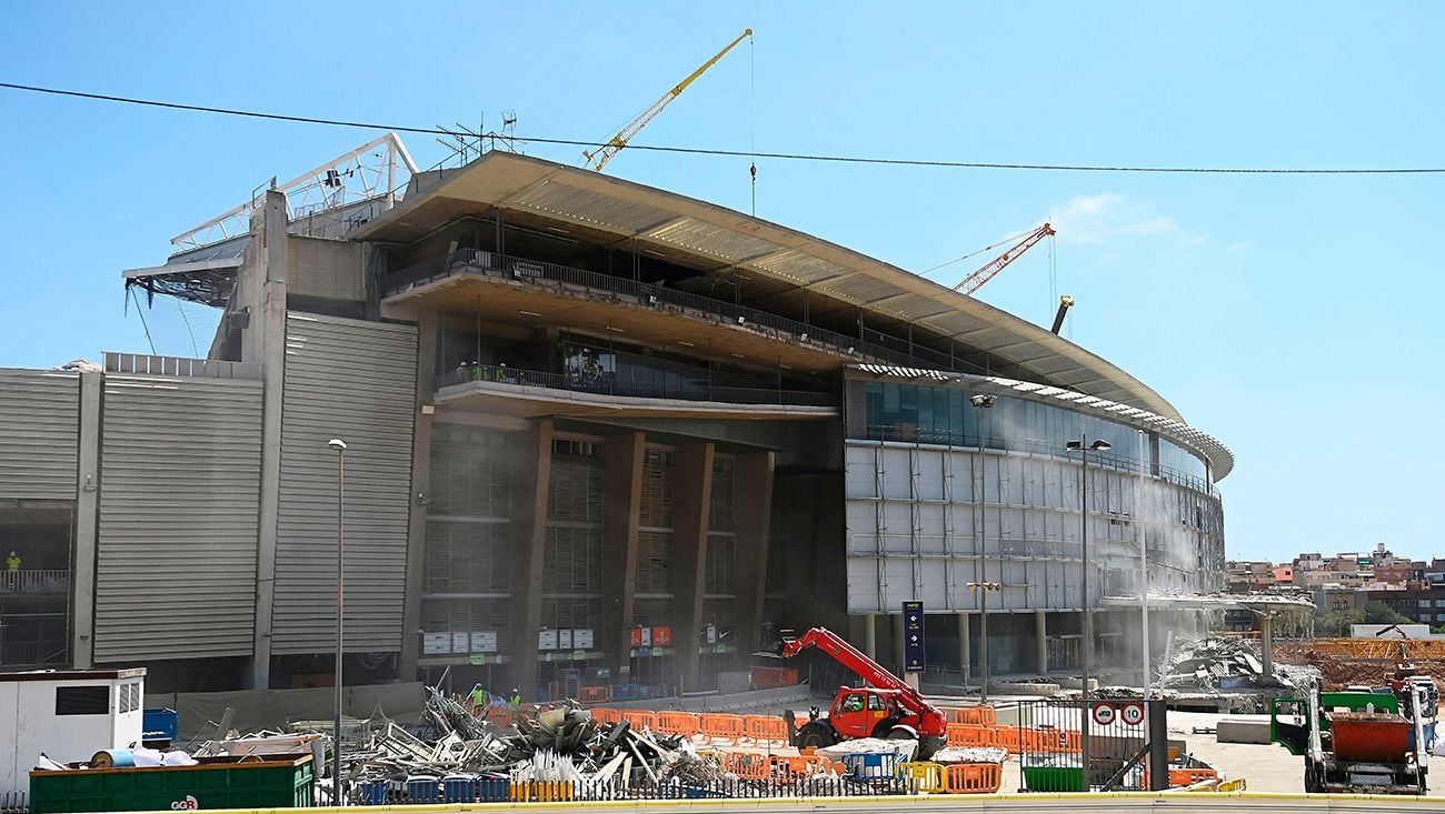 El Camp Nou en obras