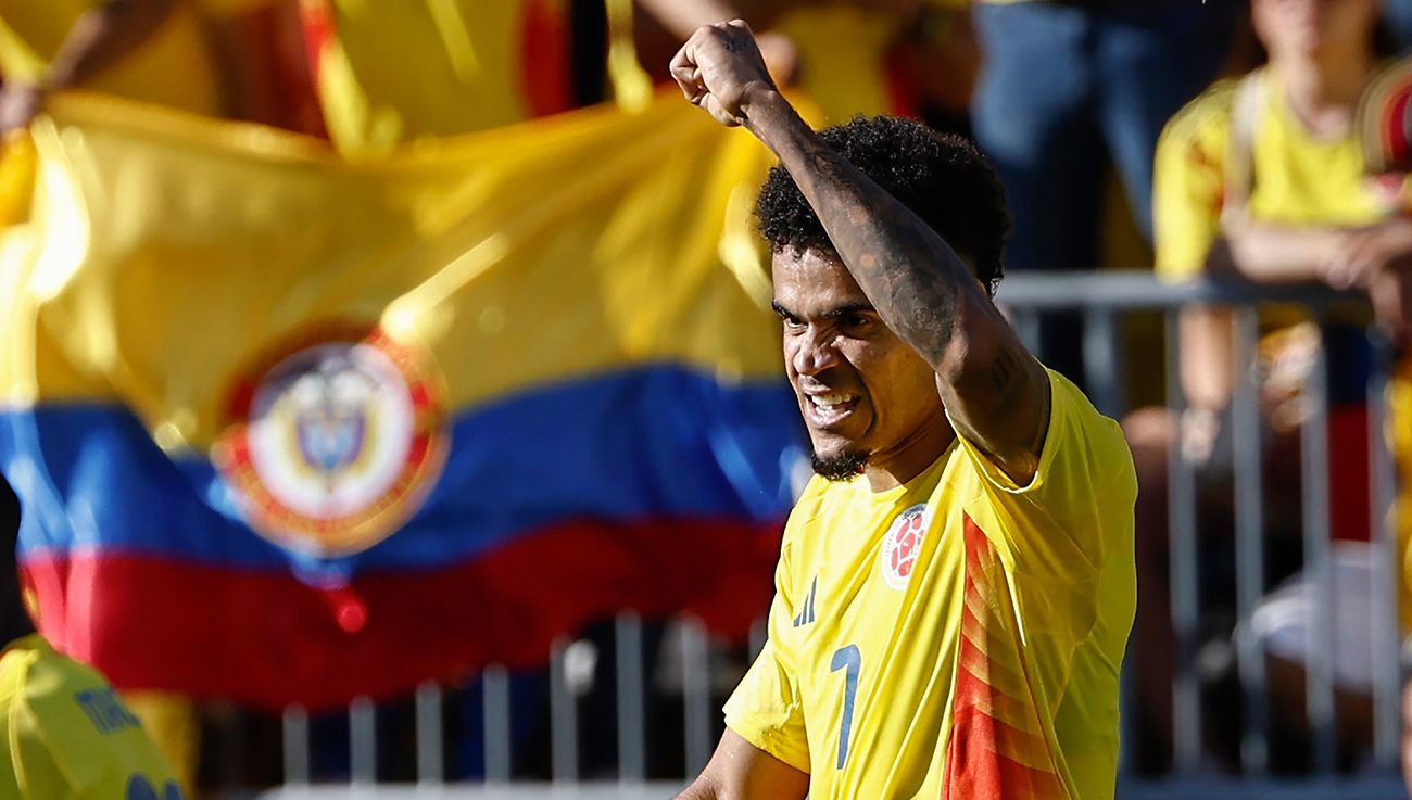 Luis Díaz durante un partido con Colombia