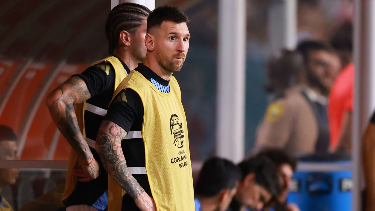 Leo Messi en el duelo entre Argentina y Perú en la Copa América 2024