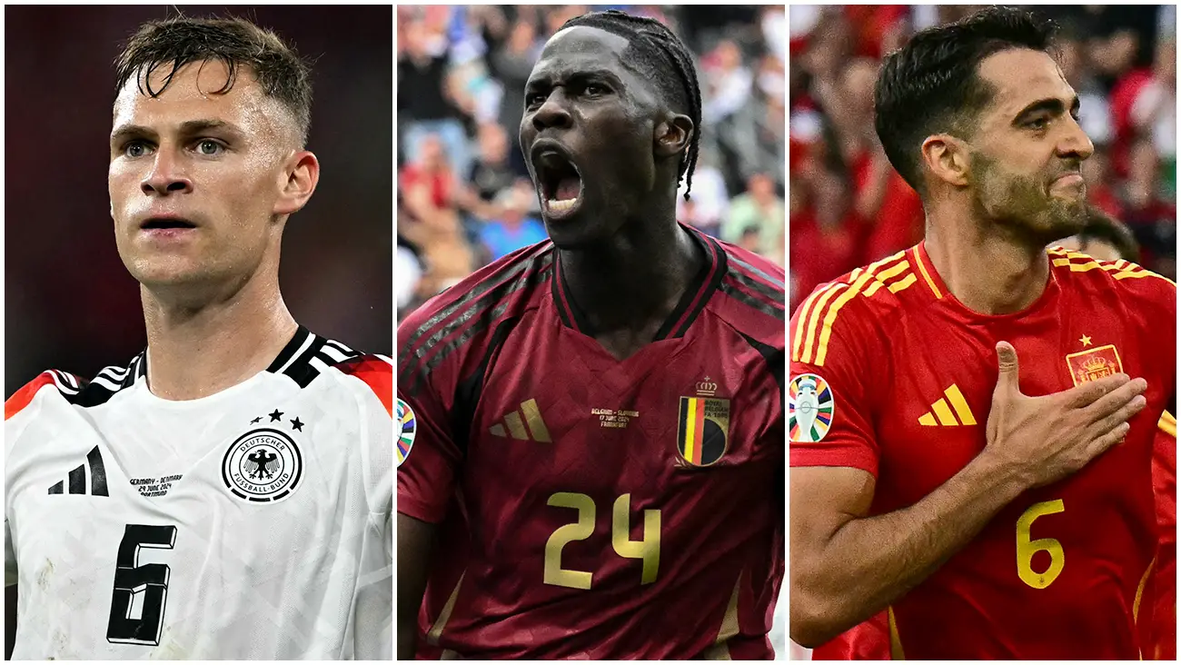 Joshua Kimmich, Amadou Onana y Mikel Merino