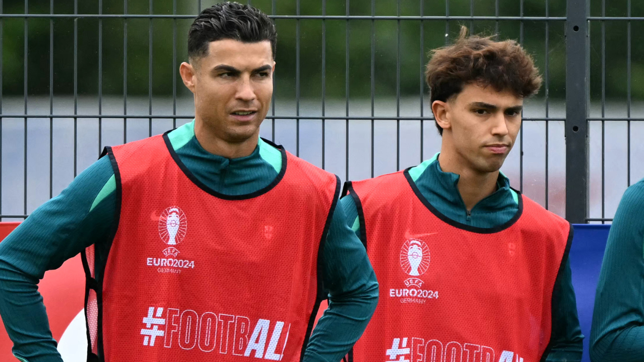 Cristiano Ronaldo y Joao Félix en la concentración de la selección de Portugal en la Eurocopa 2024