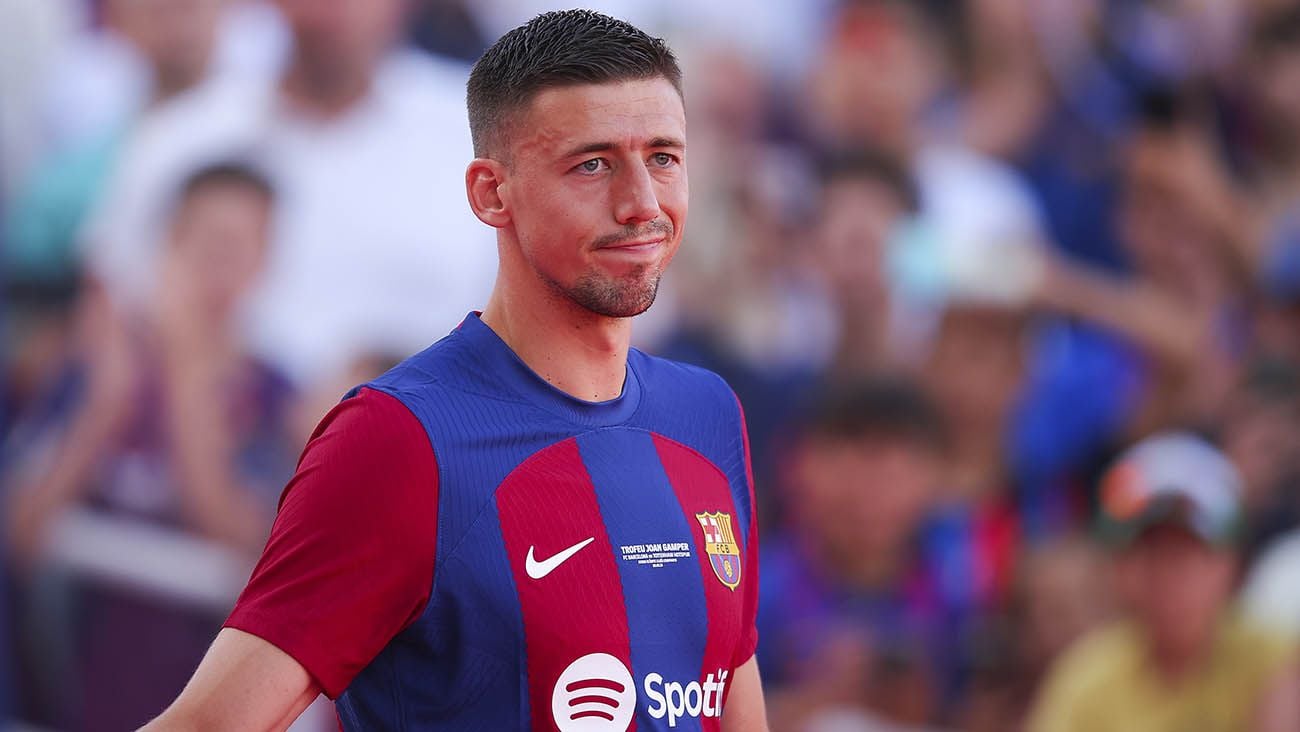 Clement Lenglet durante el Trofeo Joan Gamper 2023