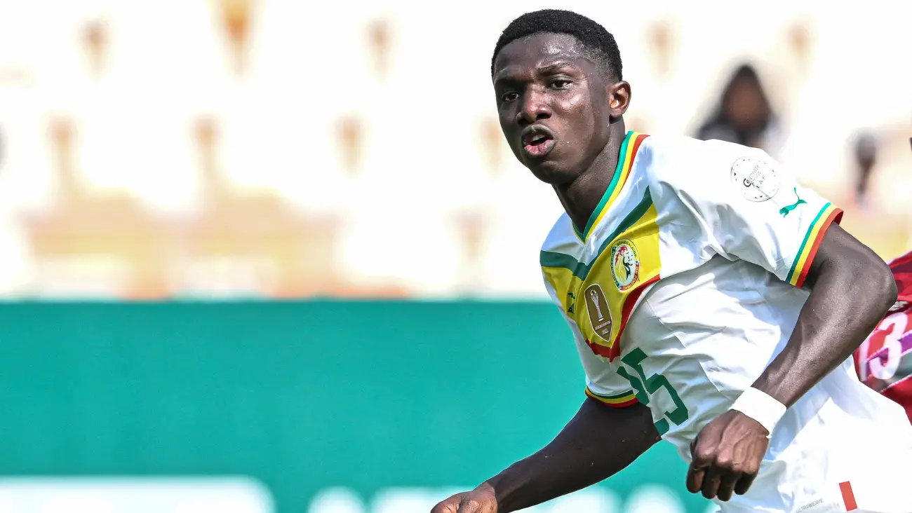 Lamine Camara en la Copa Africana de Naciones con Senegal