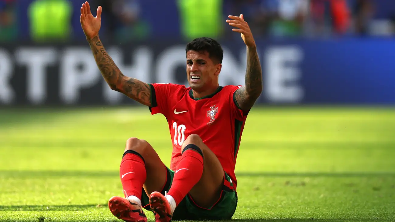 Joao Cancelo en el duelo entre Portugal y Turquía en la Eurocopa 2024