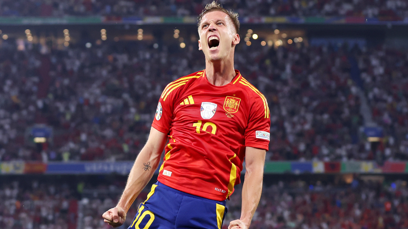 Dani Olmo en el duelo entre la selección de España y Francia en las 'semis' de la Eurocopa 2024