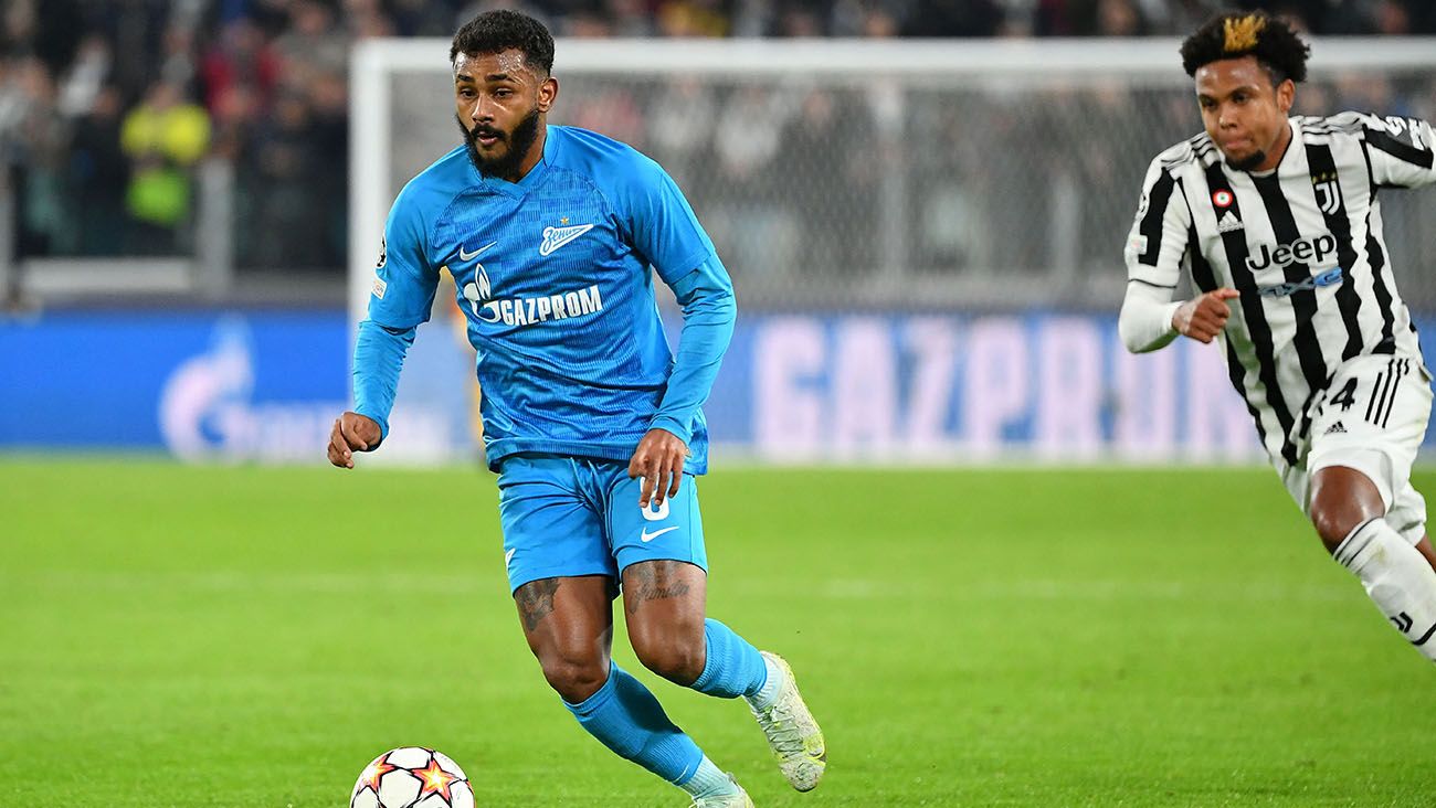 Wendel durante un Zenit-Juventus por Champions