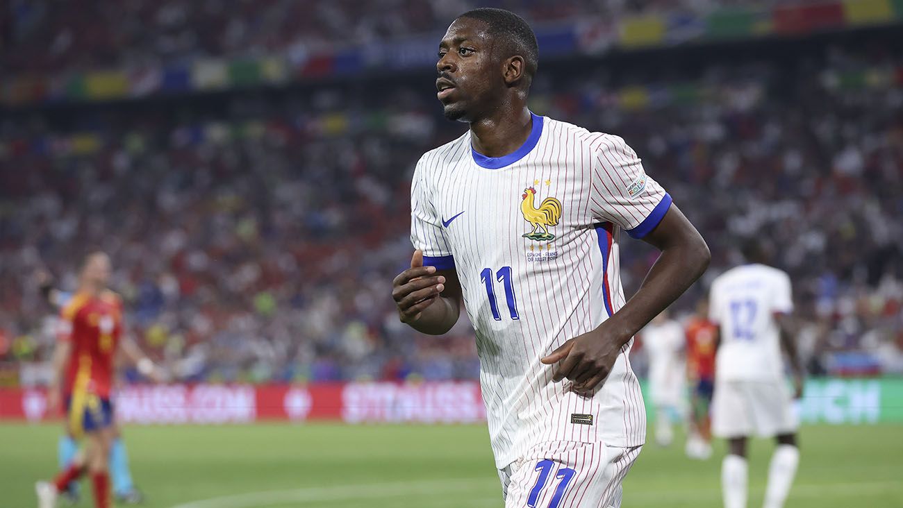 Ousmane Dembélé during Spain-France (2-1)