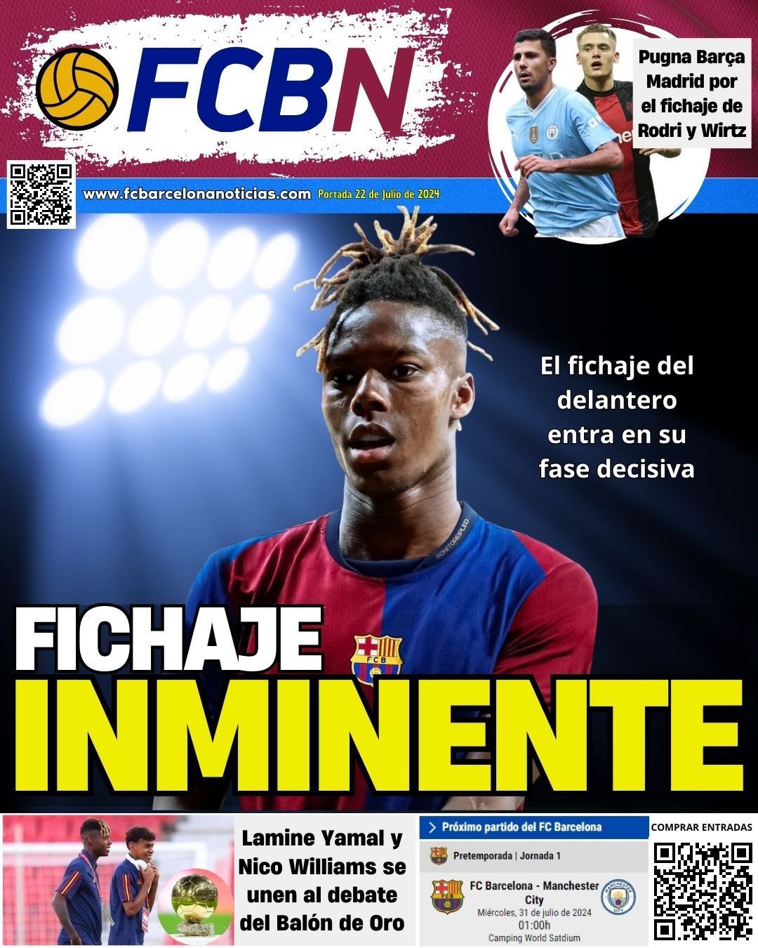 Portada de FCBN del día 22/07/2024