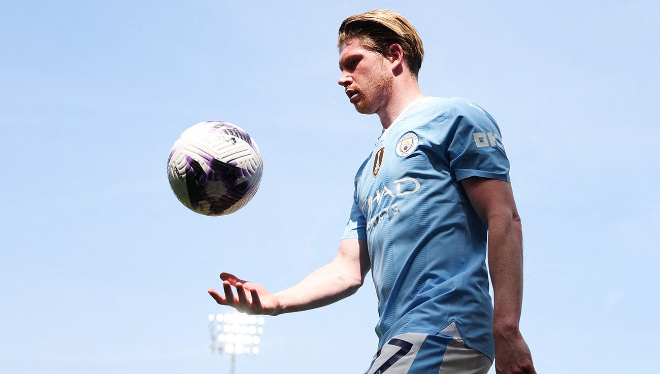 Kevin de Bruyne durante un partido con el City