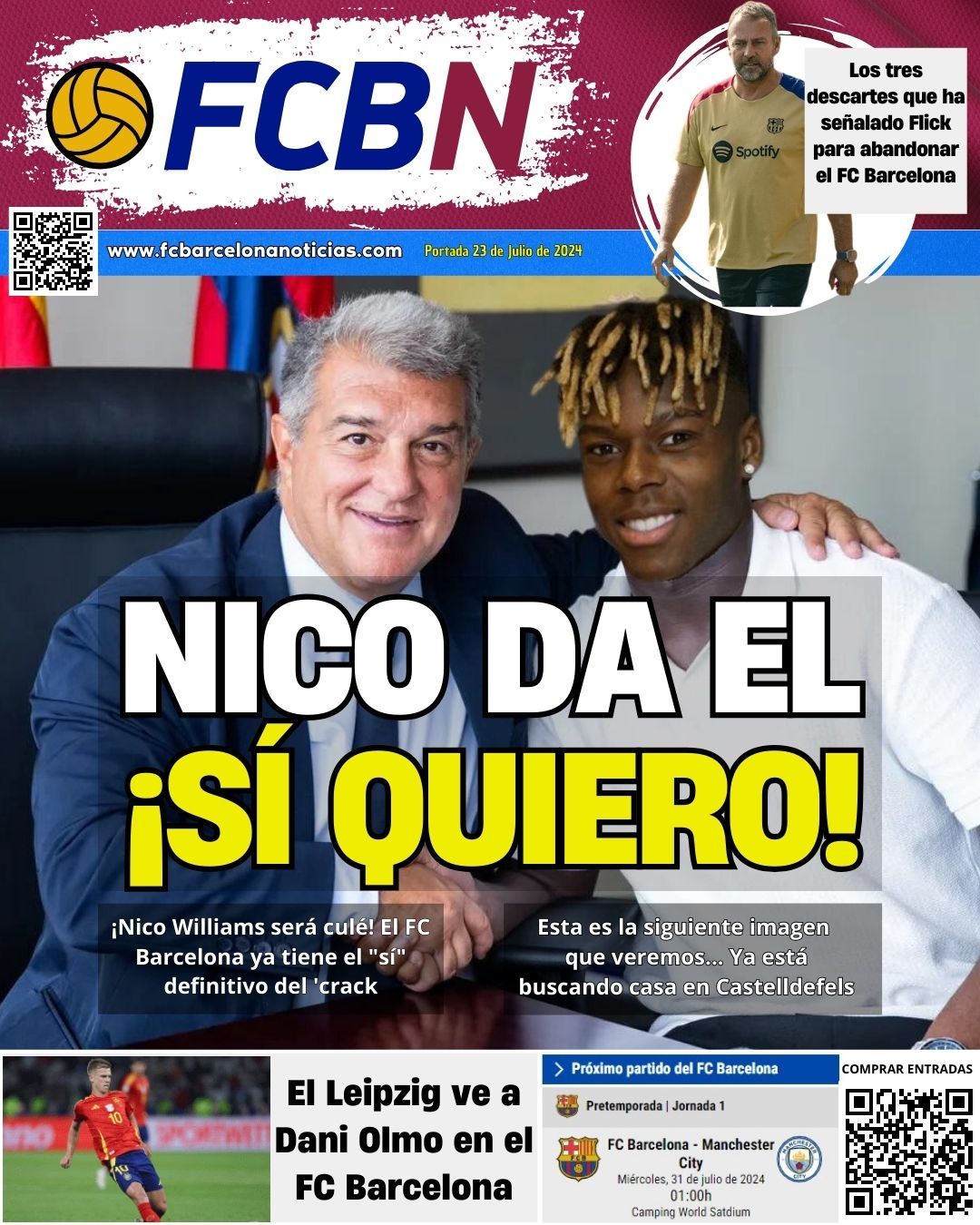 Portada de FCBN del día 23/07/2024