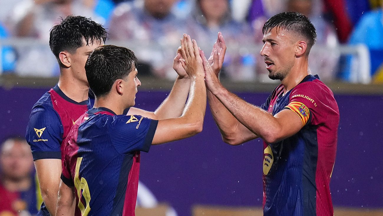 Pablo Torre y Clément Lenglet con el Barça