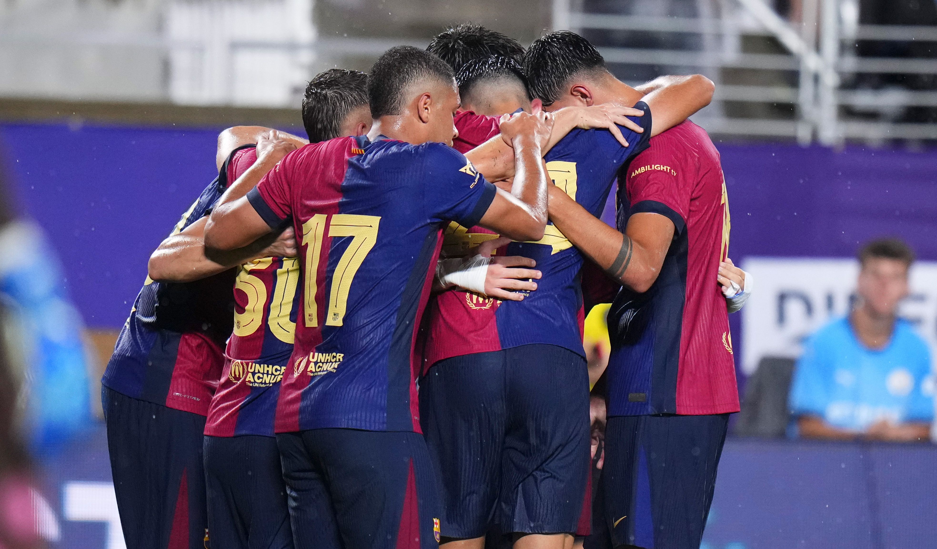 Los jugadores del Barça celebrando