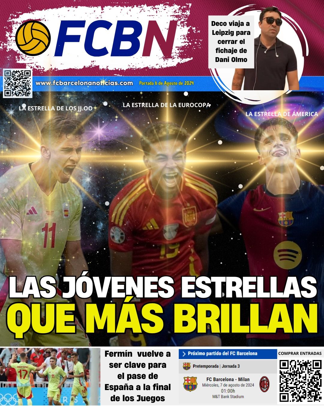 Portada FCBN 06/08/2024: LAS JÓVENES ESTRELLAS QUE MÁS BRILLAN