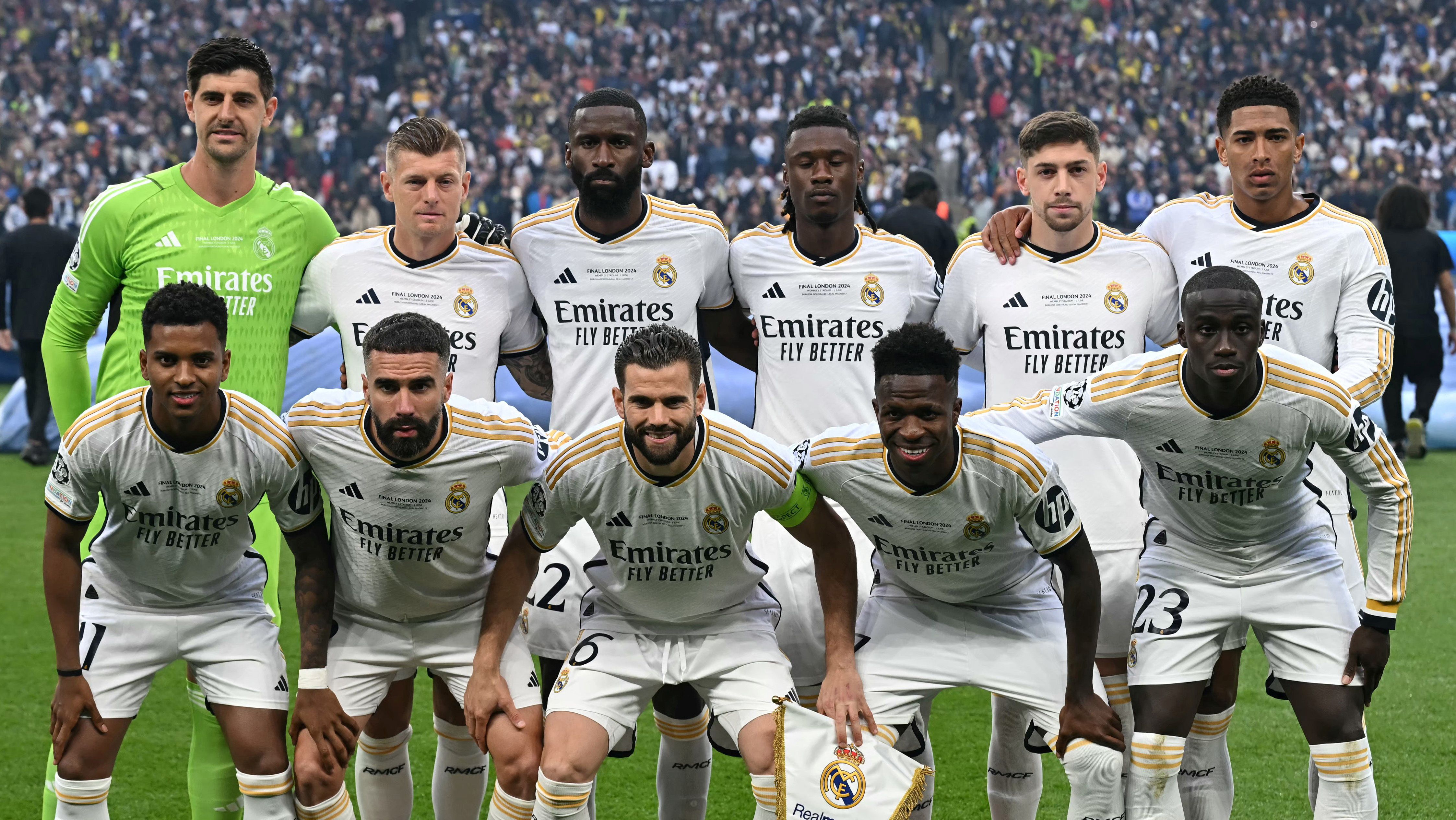 Jugadores del Real Madrid en un partido de Champions League