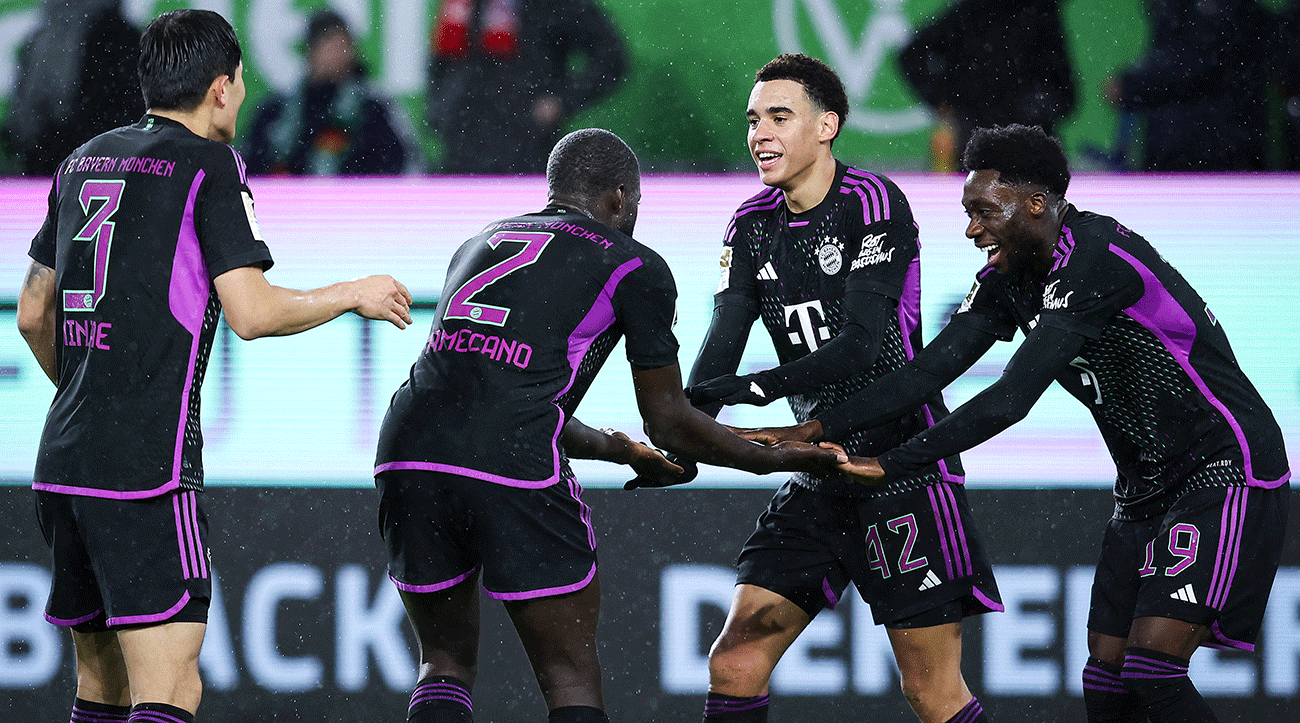 Jugadores del Bayern celebrando un gol