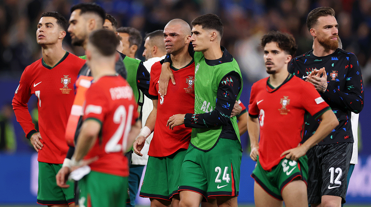 La seleccion de Portugal en un partido