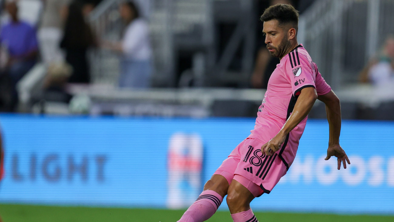 Jordi Alba en el duelo entre el Inter Miami y el Toronto FC en la Leagues Cup