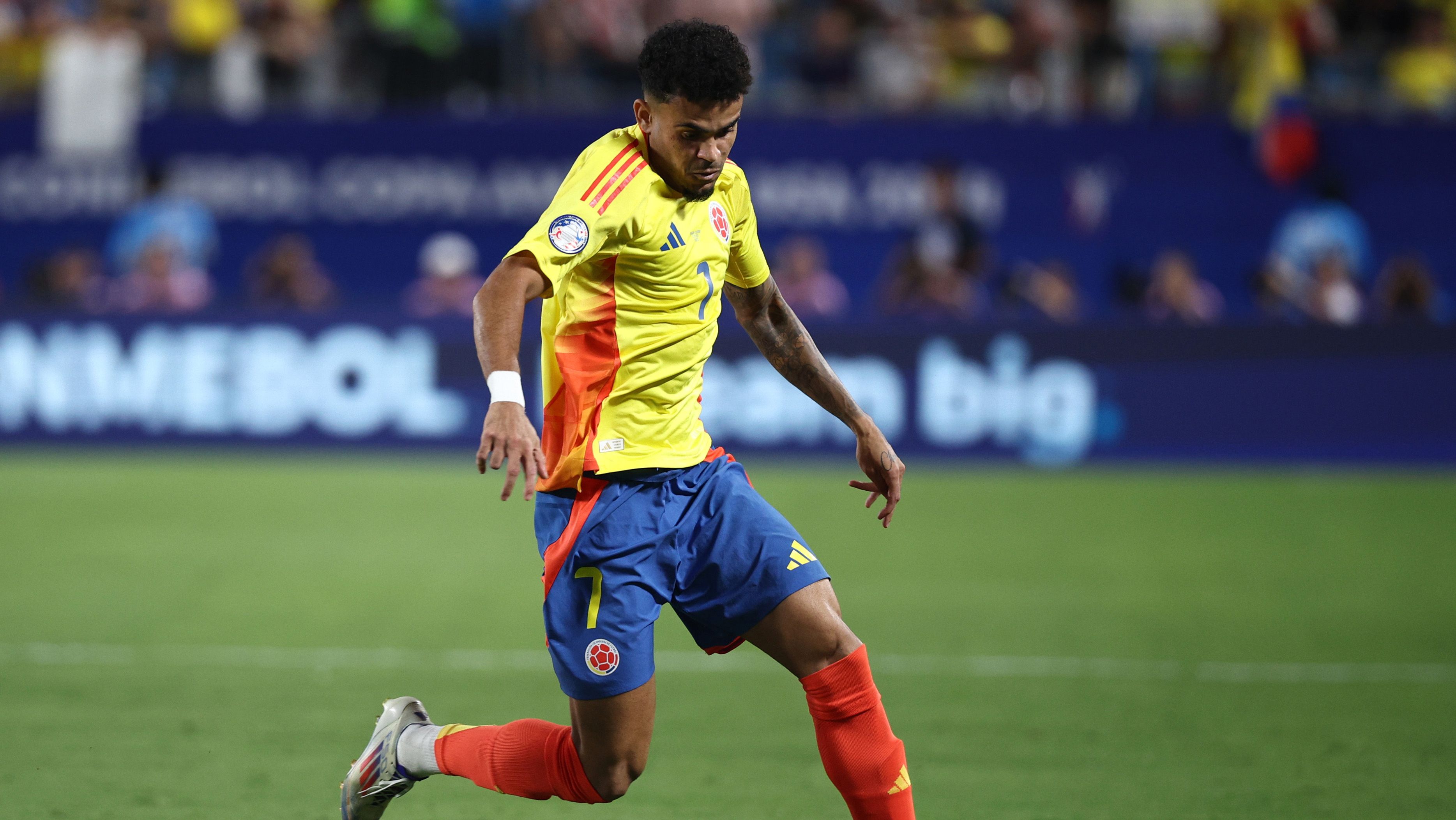 Luis Díaz jugando con Colombia en la Copa América 2024