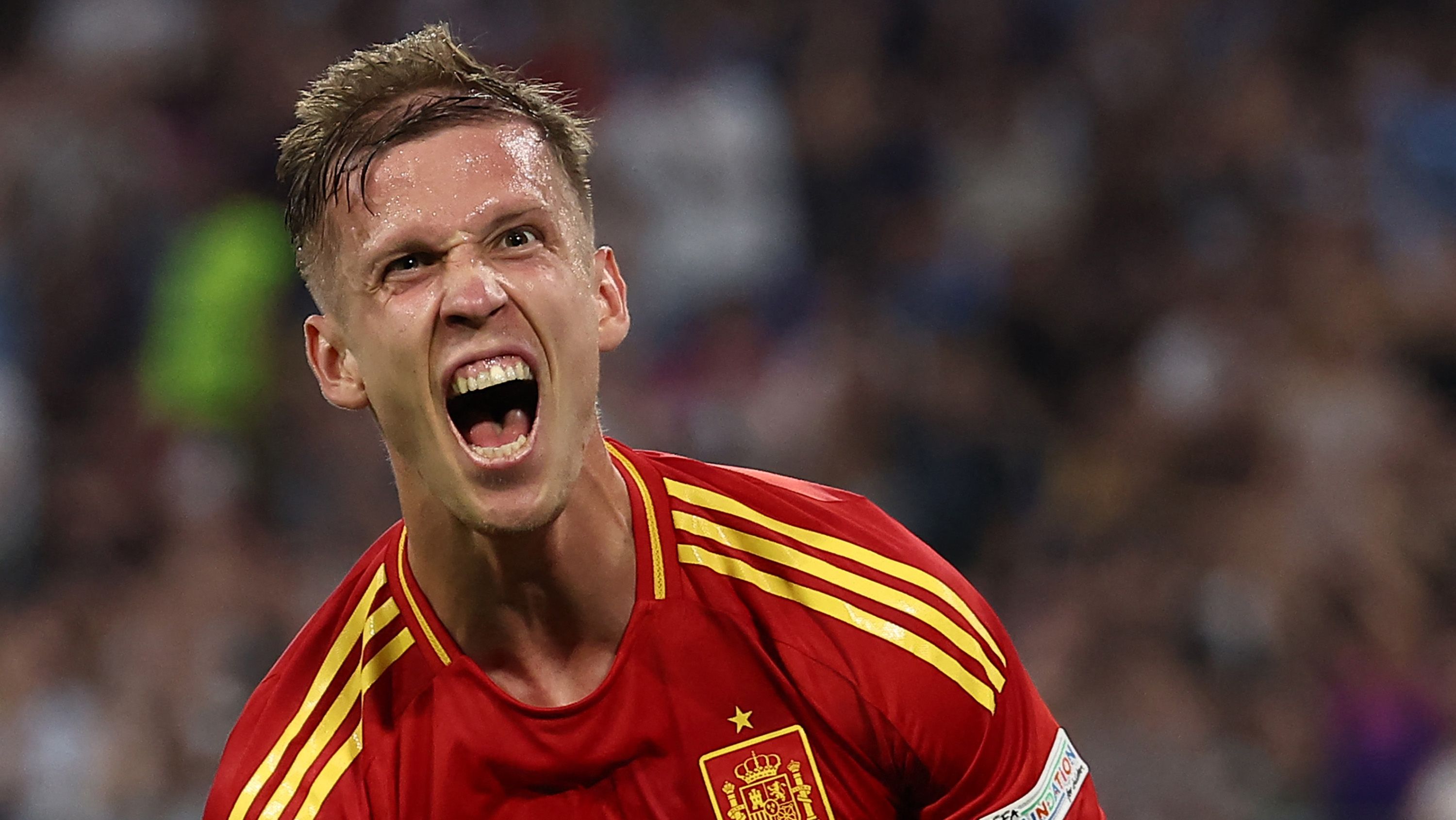 Dani Olmo jugando con España en la Euro 2024