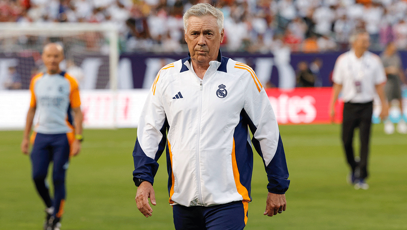 Carlo Ancelotti durante la gira americana del Real Madrid