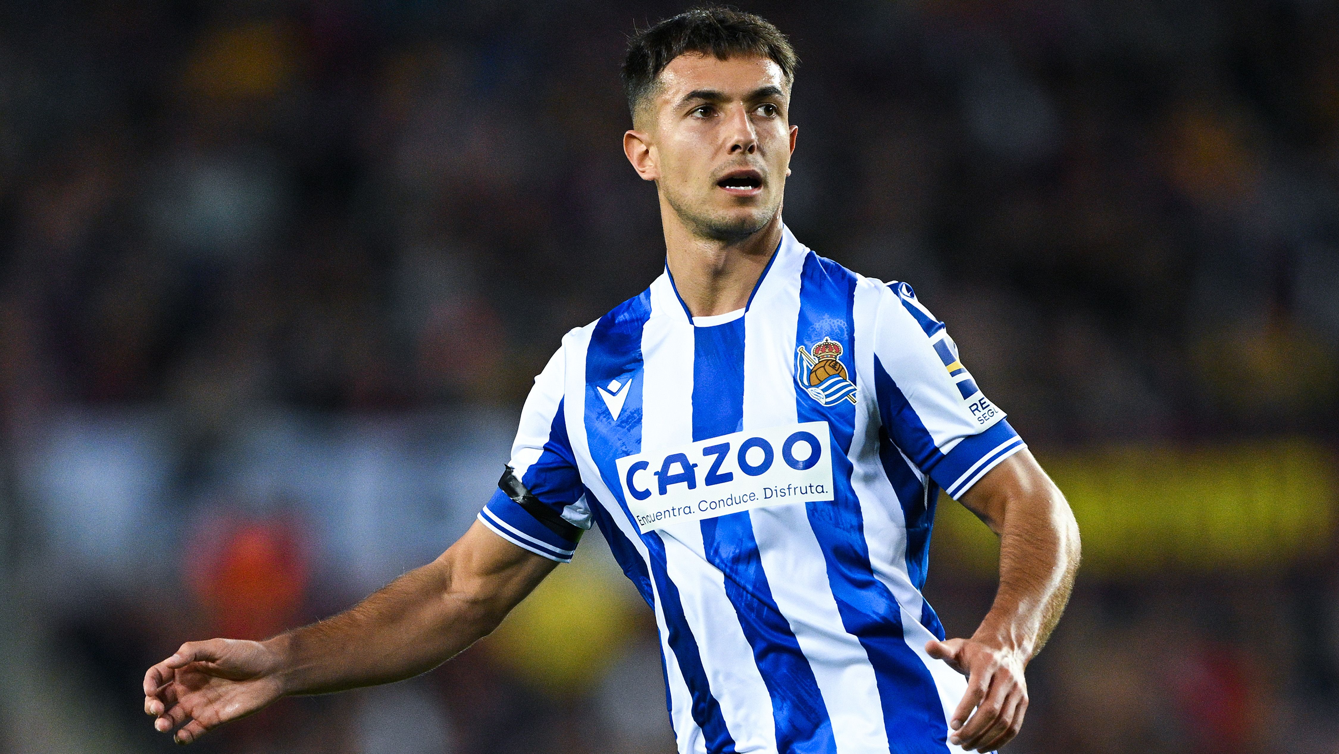 Martin Zubimendi jugando con la Real Sociedad