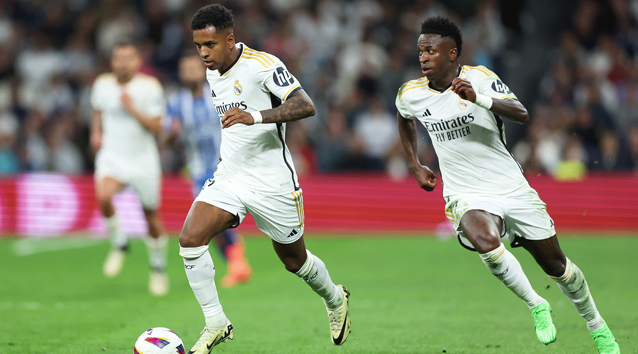 Rodrygo y Vinicius en el partido contra el Alaves