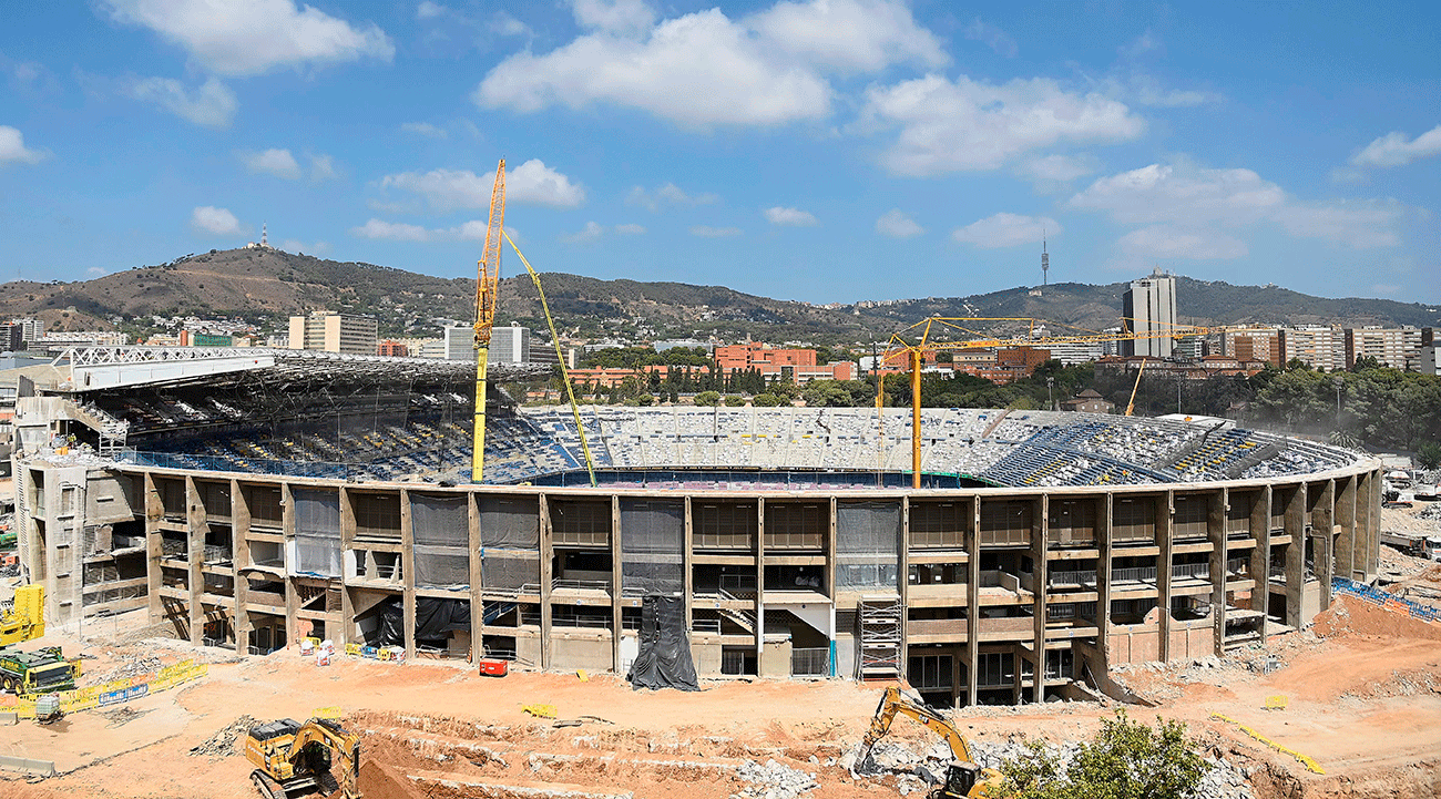 Las obras en el Spotify Camp Nou avanzan a buen ritmo