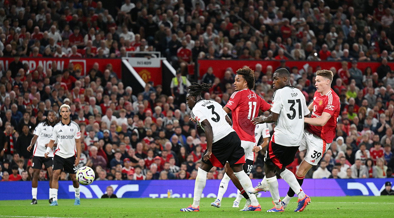 El partido del Manchester United contra el Fulham en el Old Trafford