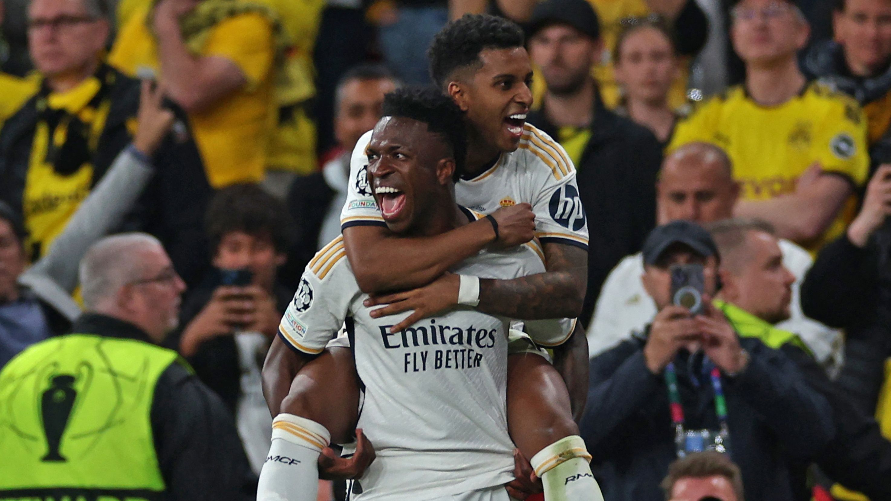 Vinicius Jr y Rodrygo en la final de la Champions League 23 24