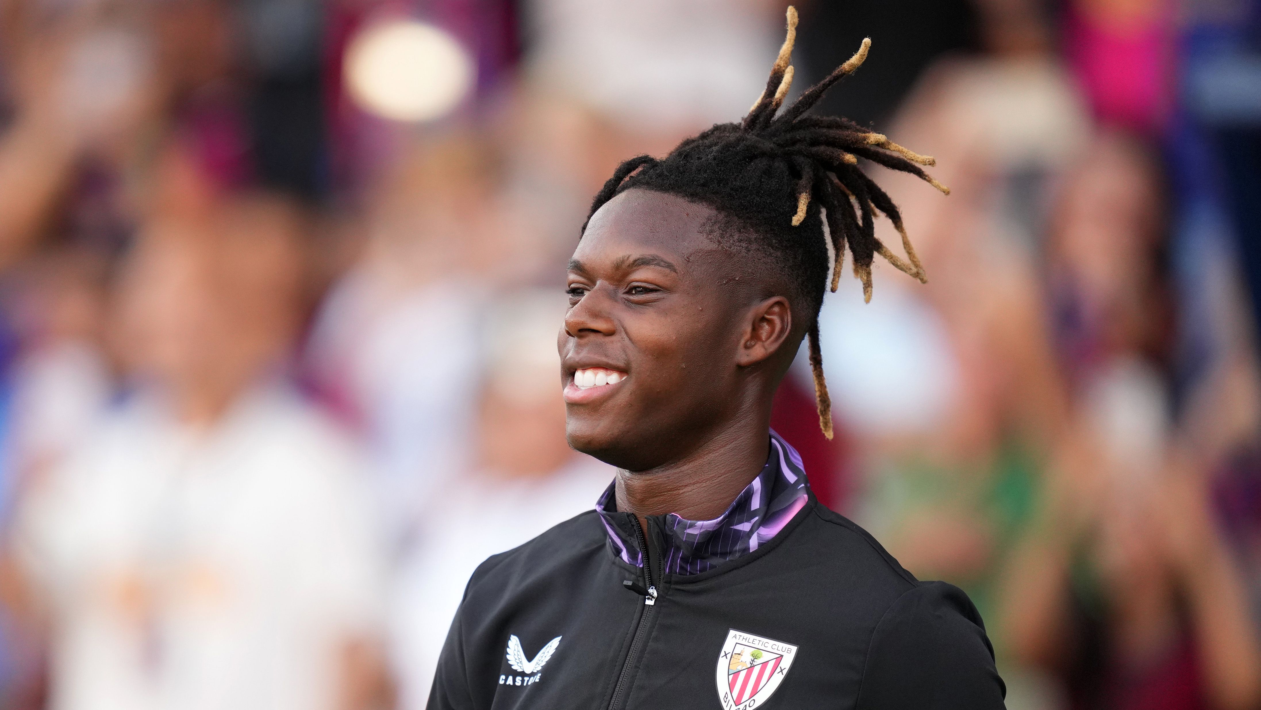 Nico Williams en el partido entre el FC Barcelona y el Athletic Club